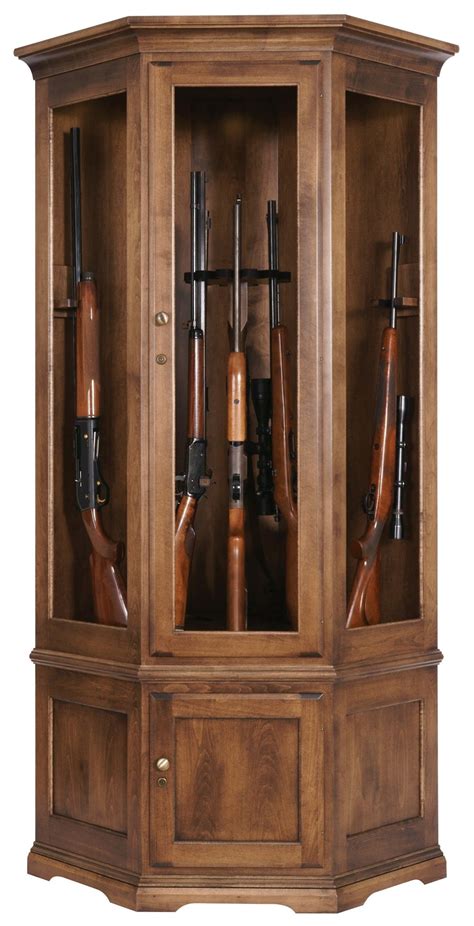 corner steel gun cabinet|wooden gun cabinets for rifles.